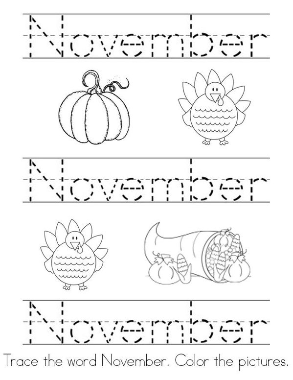 November Mini Book - Sheet 3