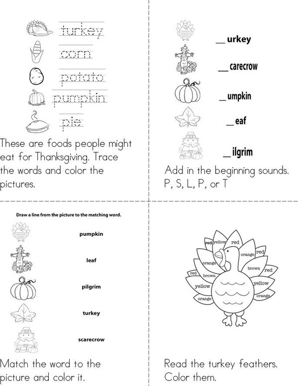 November Mini Book - Sheet 2