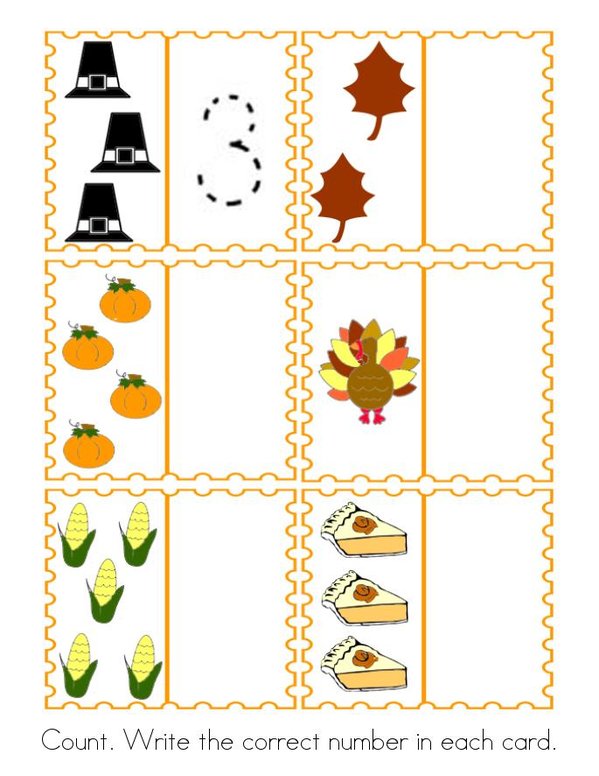 November Math Mini Book - Sheet 3
