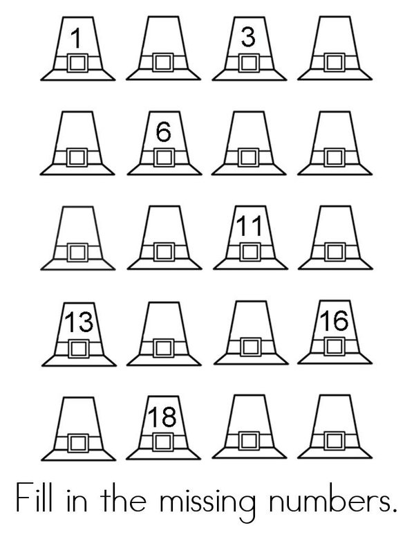November Math Mini Book - Sheet 7