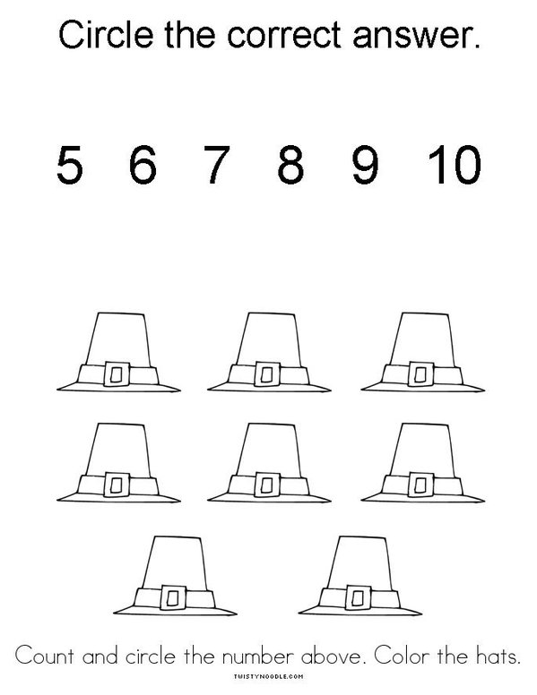 November Math Mini Book - Sheet 8