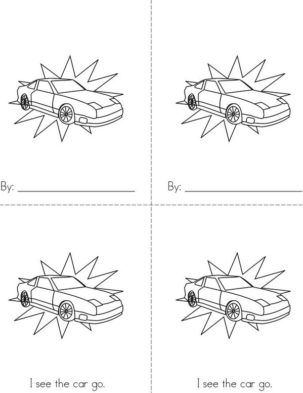 I see it go! Mini Book - Sheet 1