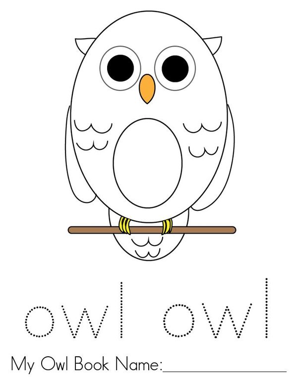Owl Book Mini Book - Sheet 1