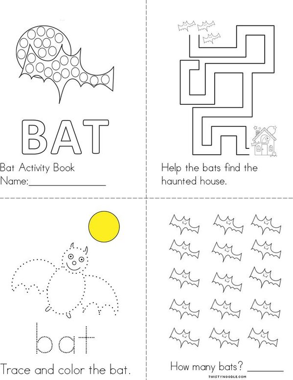 Bat Activity Book Mini Book