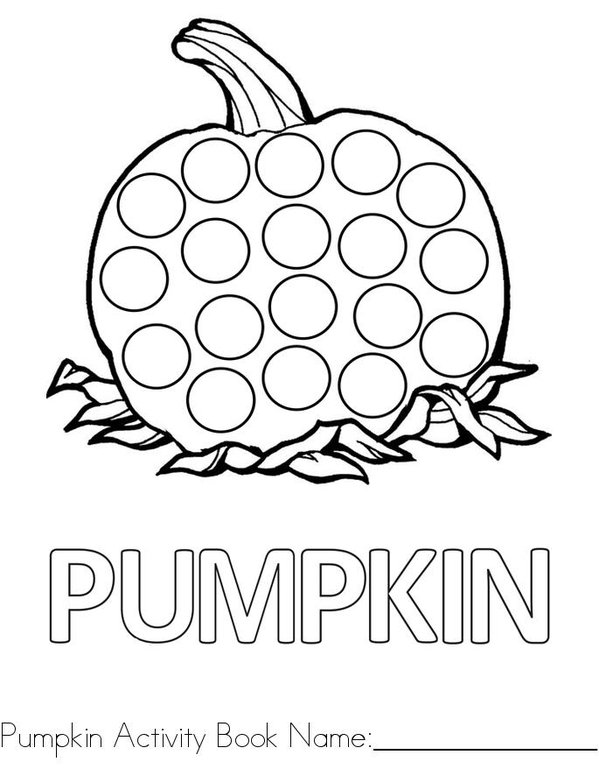 Pumpkin Activity Book Mini Book - Sheet 1