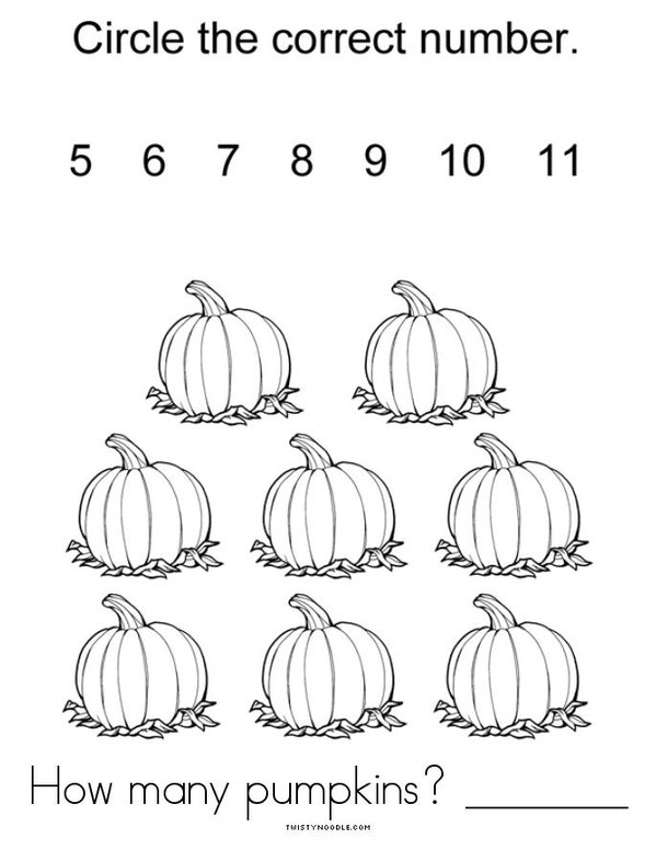 Pumpkin Activity Book Mini Book - Sheet 4