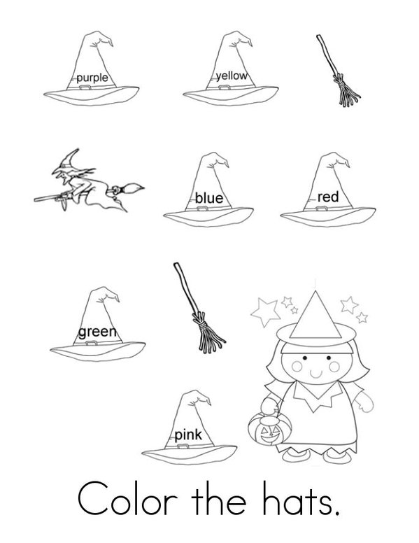 My Witch's Hat Activity Book Mini Book - Sheet 2