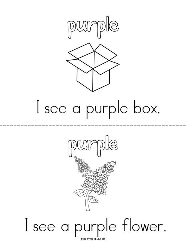 My Purple book Mini Book - Sheet 2