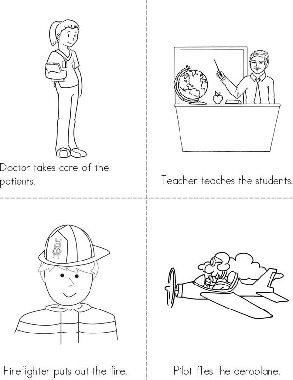 Occupations  Mini Book - Sheet 1