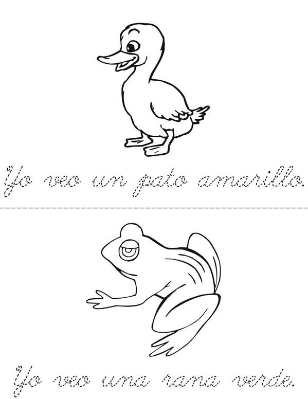 Yo veo una rana, yo veo un sapo Mini Book - Sheet 2