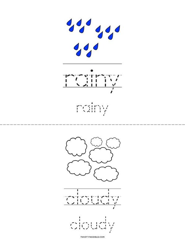 my weather Mini Book - Sheet 2