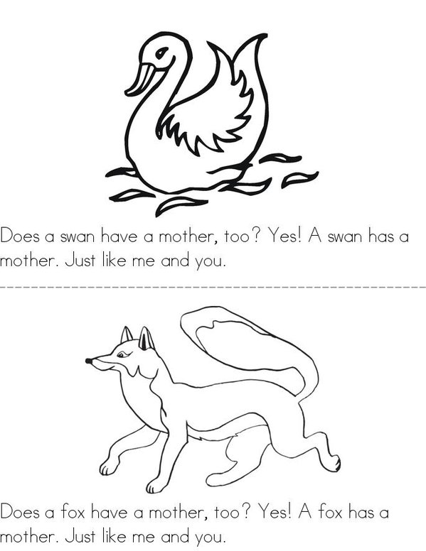 Does a Kangaroo Have a Mother Too Mini Book - Sheet 3