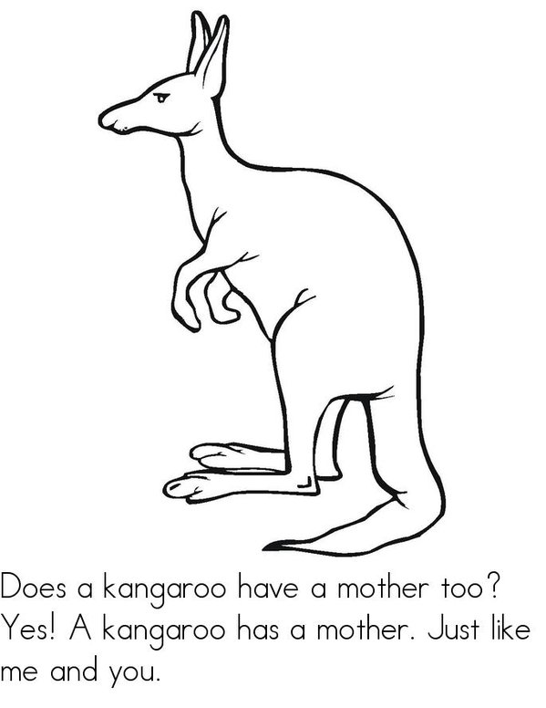 Does a Kangaroo Have a Mother Too Mini Book - Sheet 1