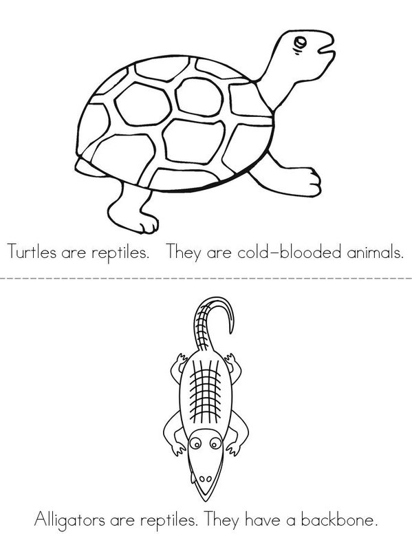 REPTILES Mini Book - Sheet 1