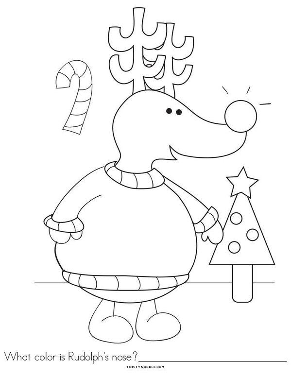 What Color is Rudolph's Nose? Mini Book - Sheet 8