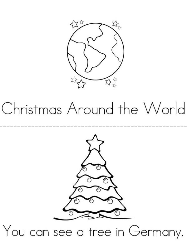 Christmas Around the World Mini Book - Sheet 1