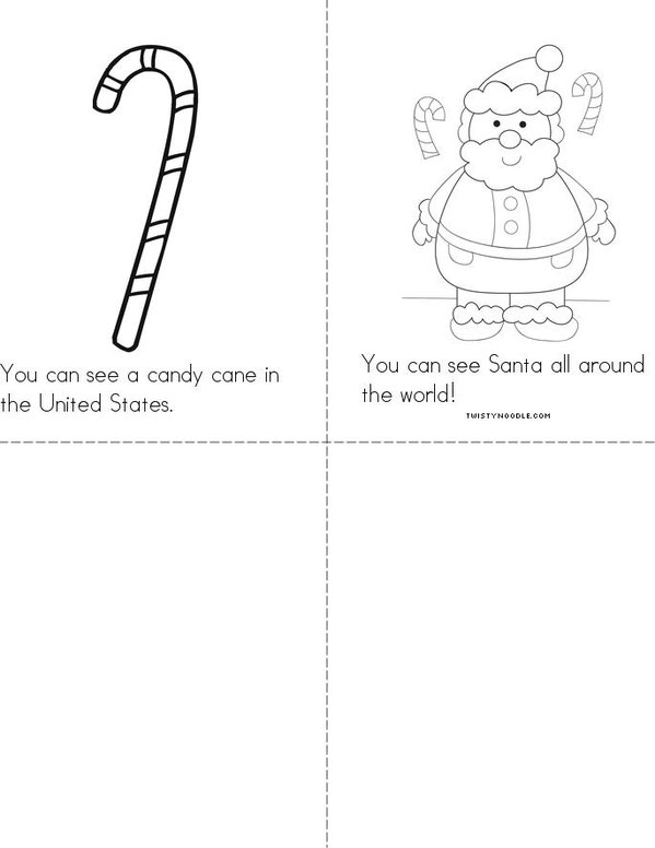 Christmas Around the World Mini Book - Sheet 2