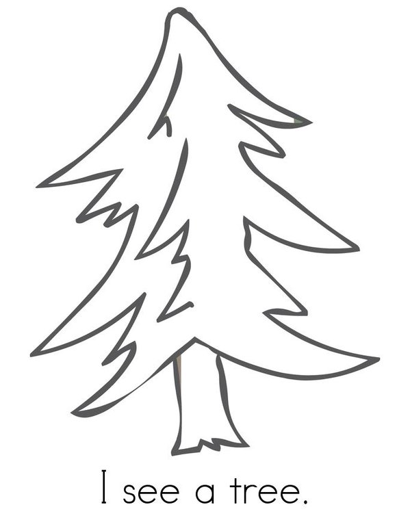 I See a Christmas Tree Mini Book - Sheet 1