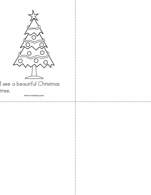 I See a Christmas Tree Mini Book - Sheet 3