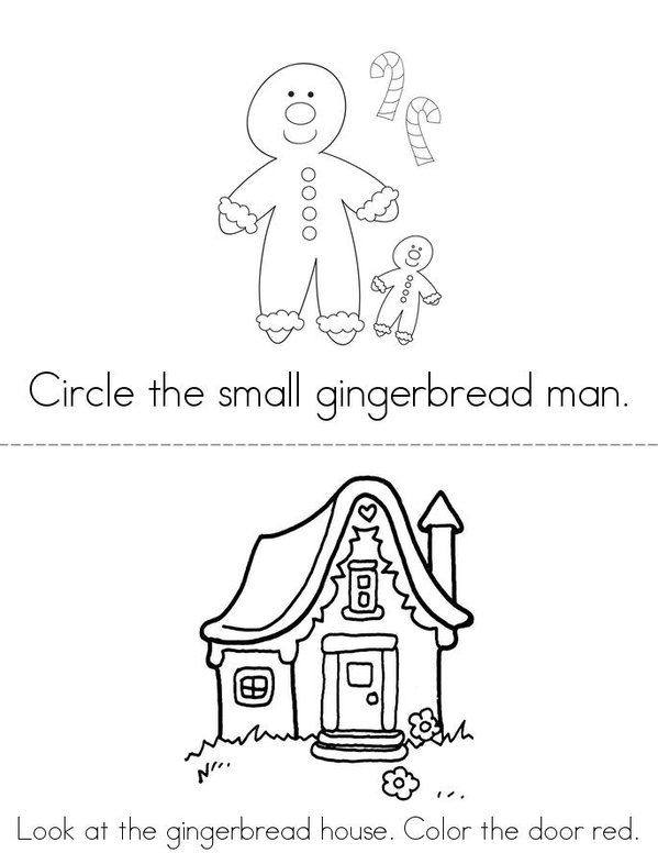 Gingerbread Fun  Mini Book - Sheet 1