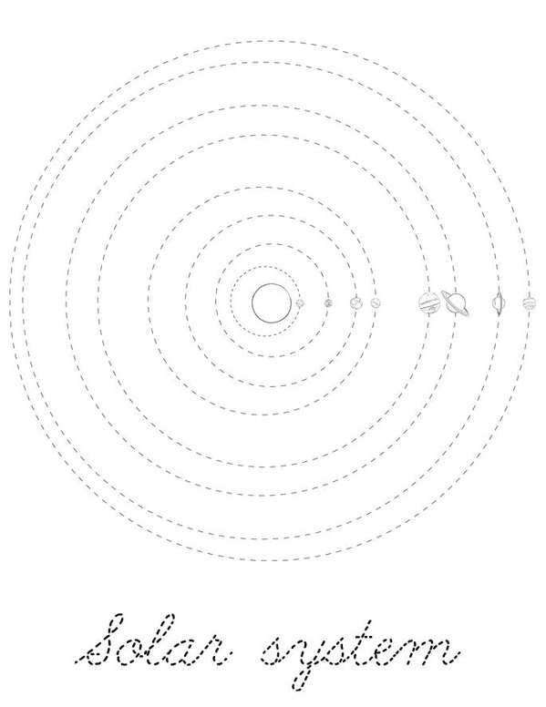 Tisjean's Solar system Mini Book - Sheet 1