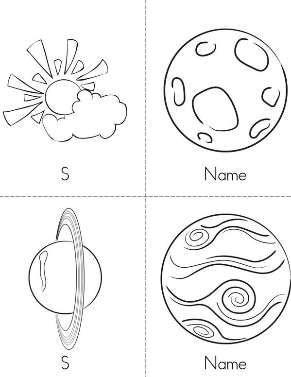 Tisjean's Solar system Mini Book - Sheet 2