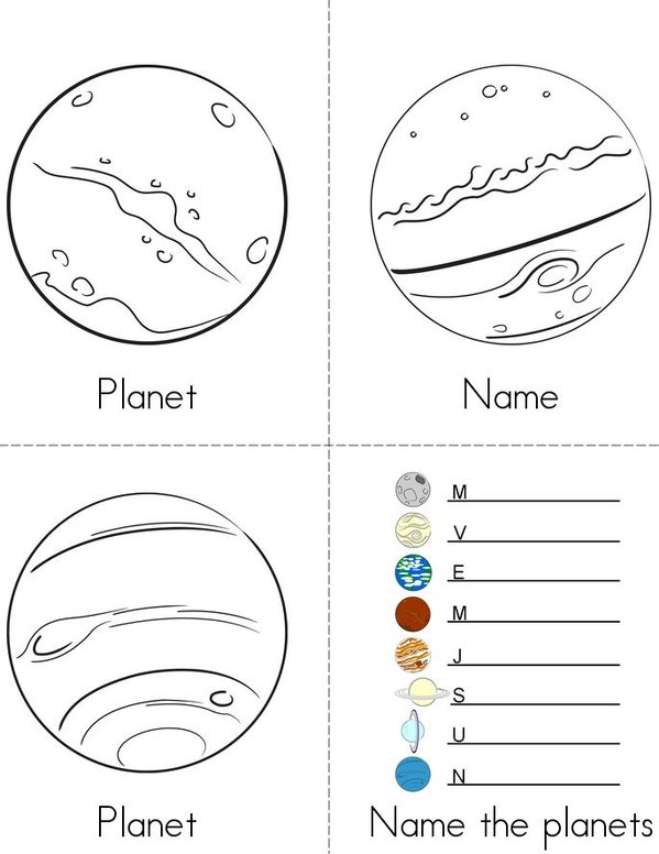 Tisjean's Solar system Mini Book - Sheet 3