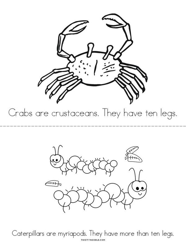 Arthropods Mini Book - Sheet 2