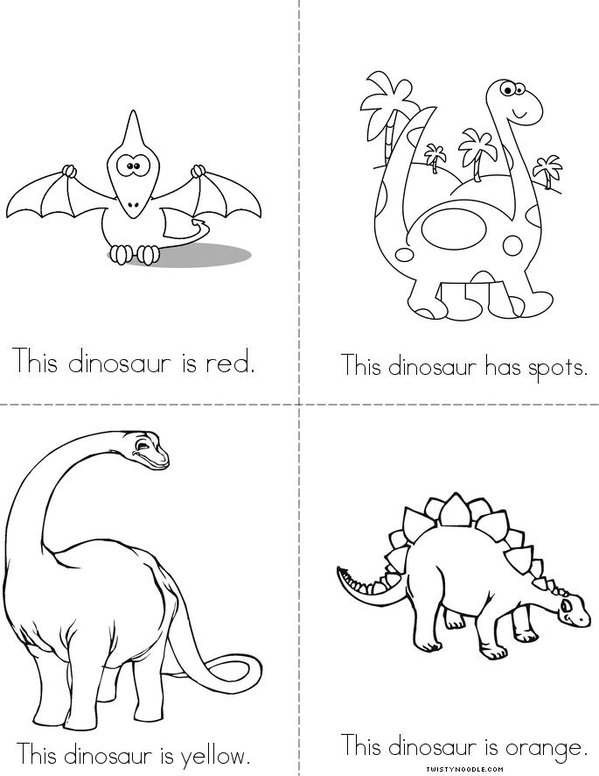 Dinosaur colors Mini Book