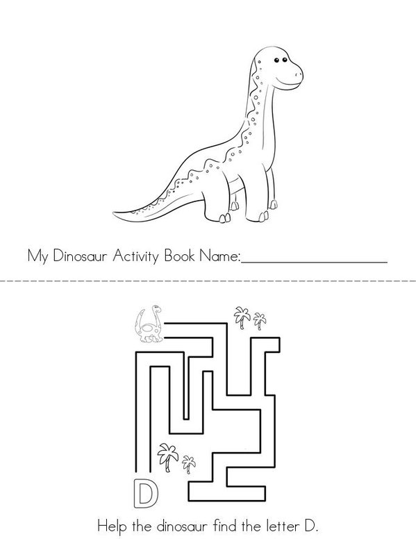 Dinosaur Activity Book Mini Book - Sheet 1