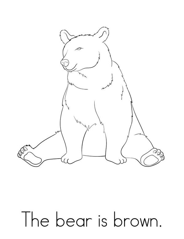 Colorful Bears Mini Book - Sheet 1