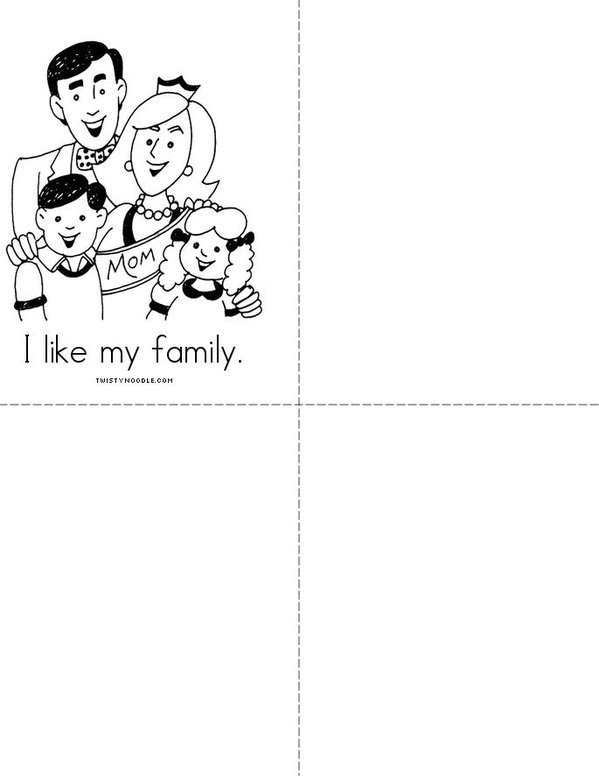 My Family Mini Book - Sheet 3