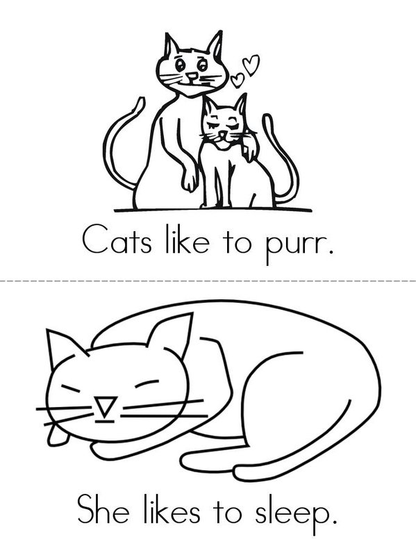 The Cats! Mini Book - Sheet 1