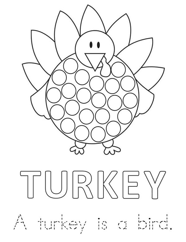 Turkey Mini Book - Sheet 1