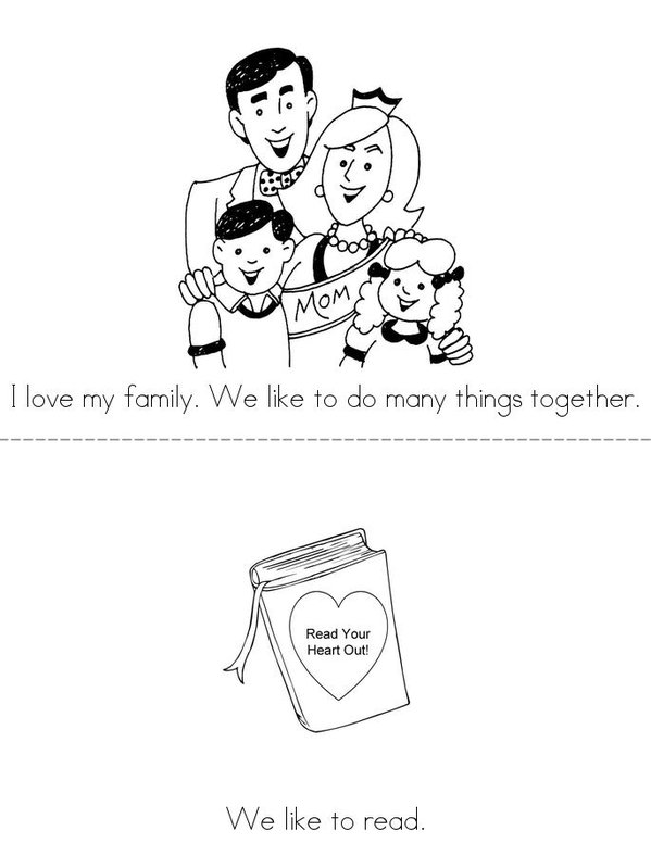 My Family and Friends Mini Book - Sheet 1