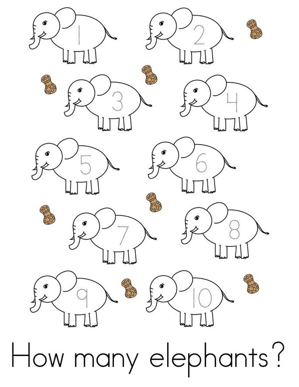 My Elephant Book Mini Book - Sheet 3