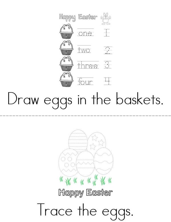 Egg Activity Book Mini Book - Sheet 3