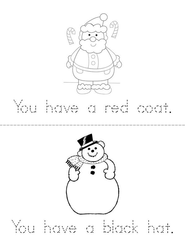You Have a Red Coat Mini Book - Sheet 1