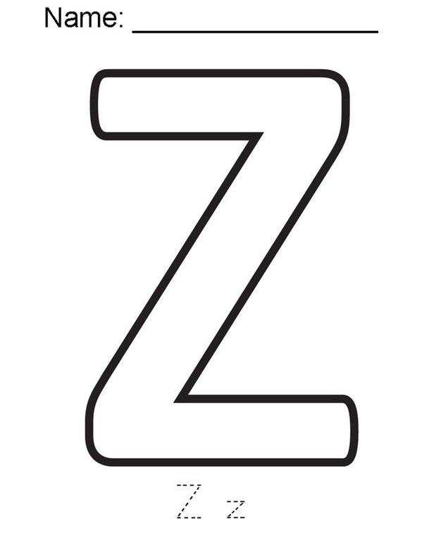 My Letter Z Book Mini Book - Sheet 1