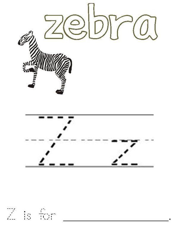 My Letter Z Book Mini Book - Sheet 3
