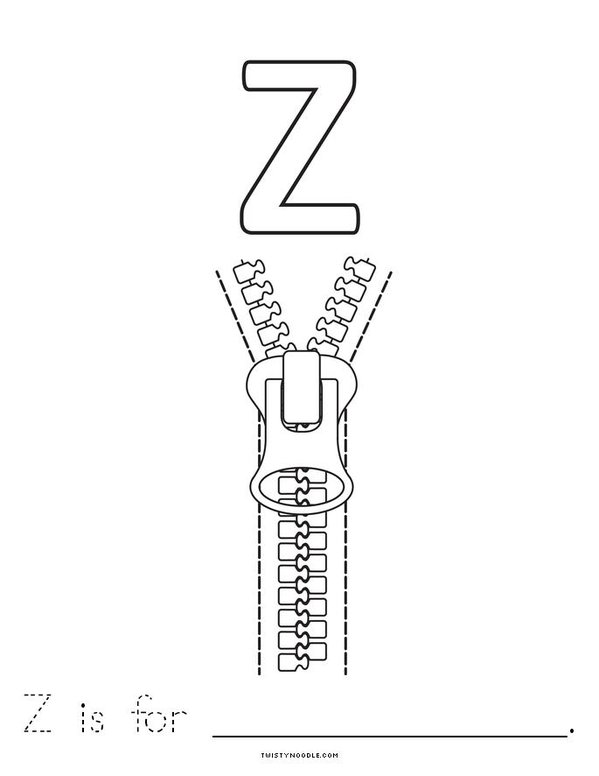 My Letter Z Book Mini Book - Sheet 4