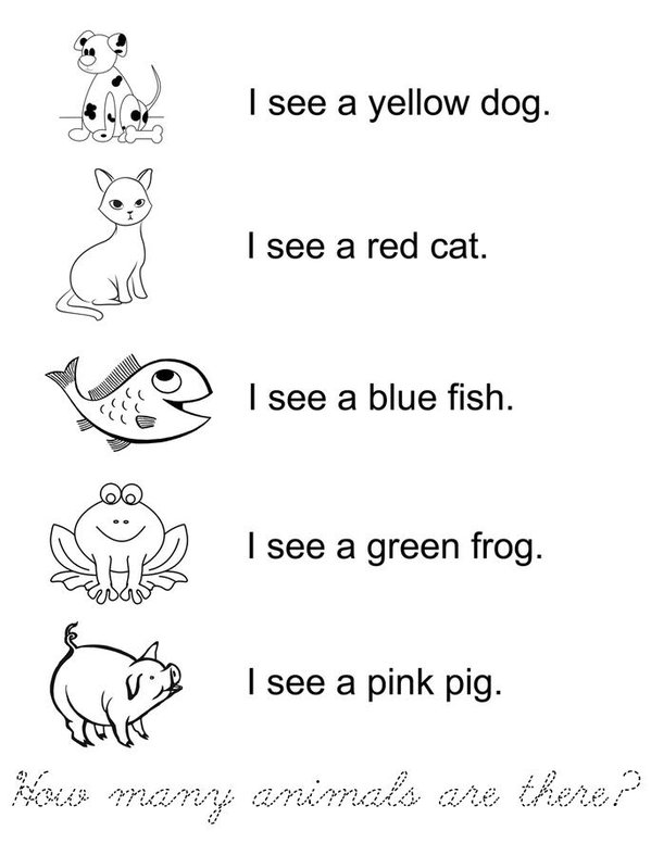 Farm Animals Mini Book - Sheet 3