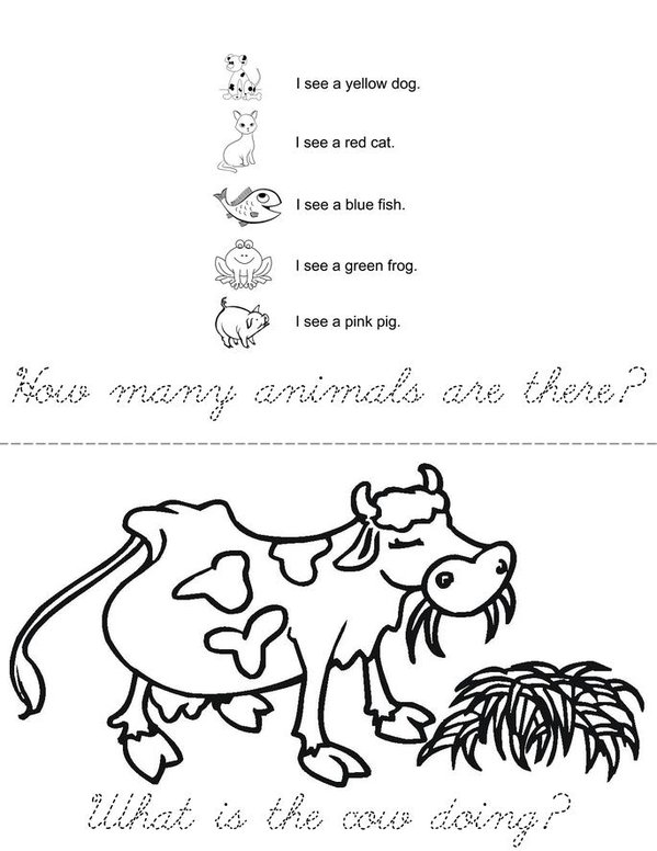 Farm Animals Mini Book - Sheet 2