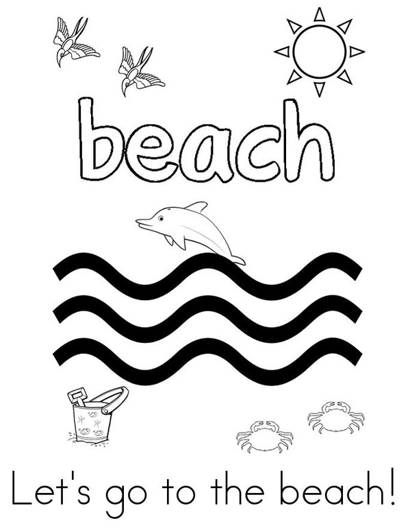 Let's go to the beach! Mini Book - Sheet 1