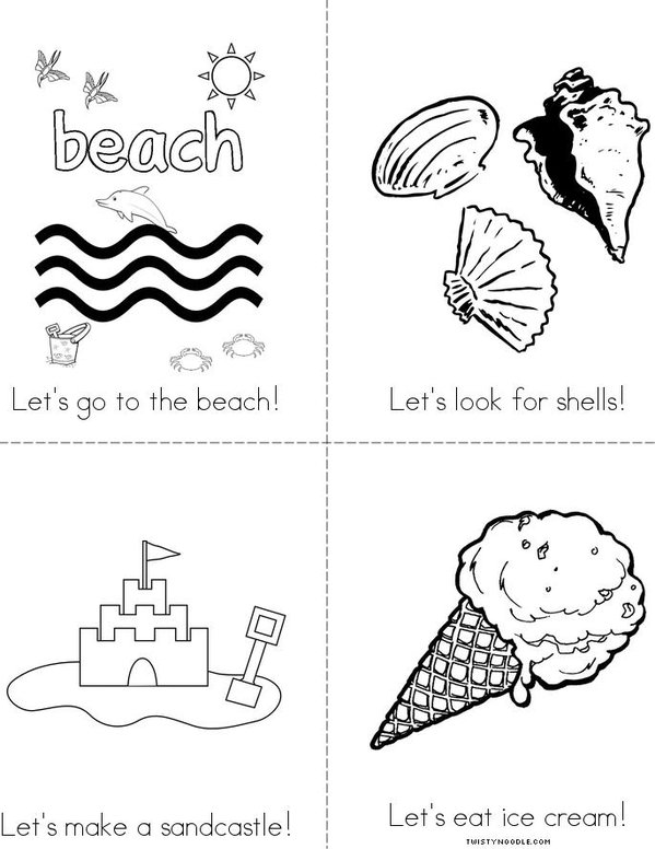 Let's go to the beach! Mini Book