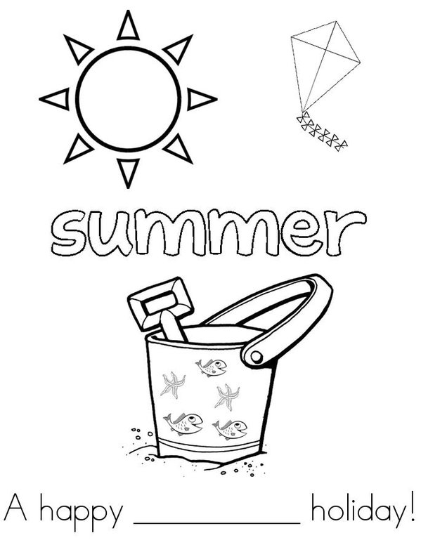Summer Holiday Mini Book - Sheet 1