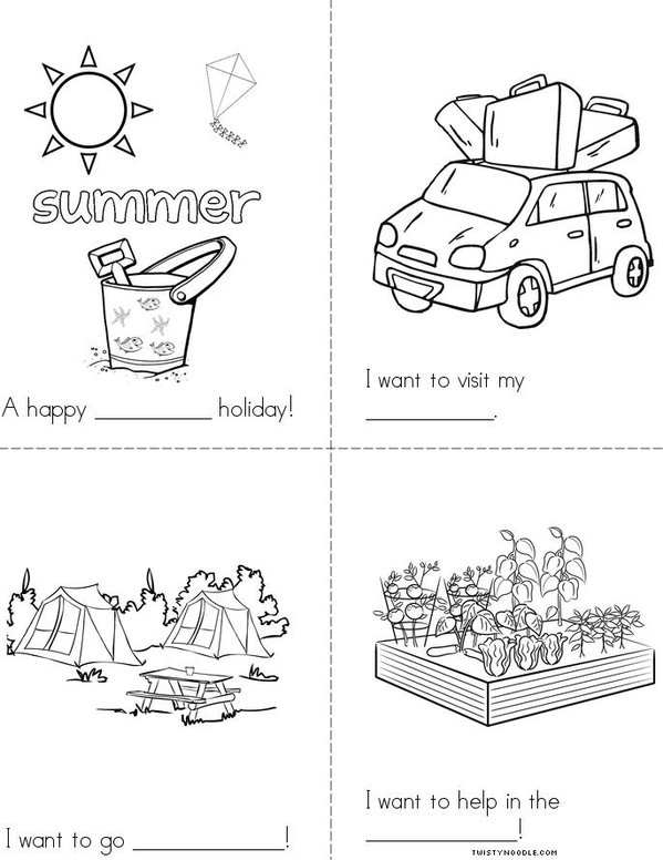Summer Holiday Mini Book