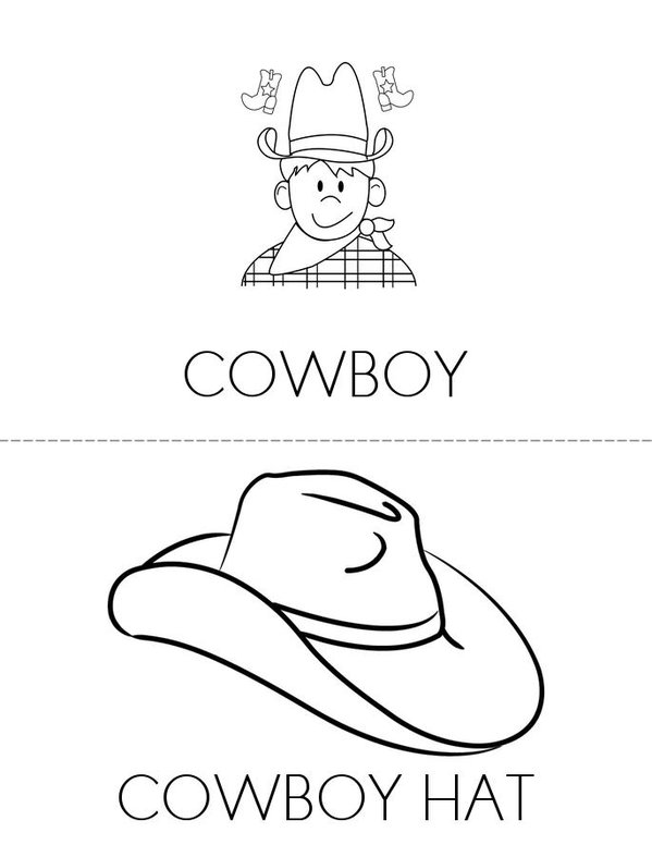 WILD WEST Mini Book - Sheet 1