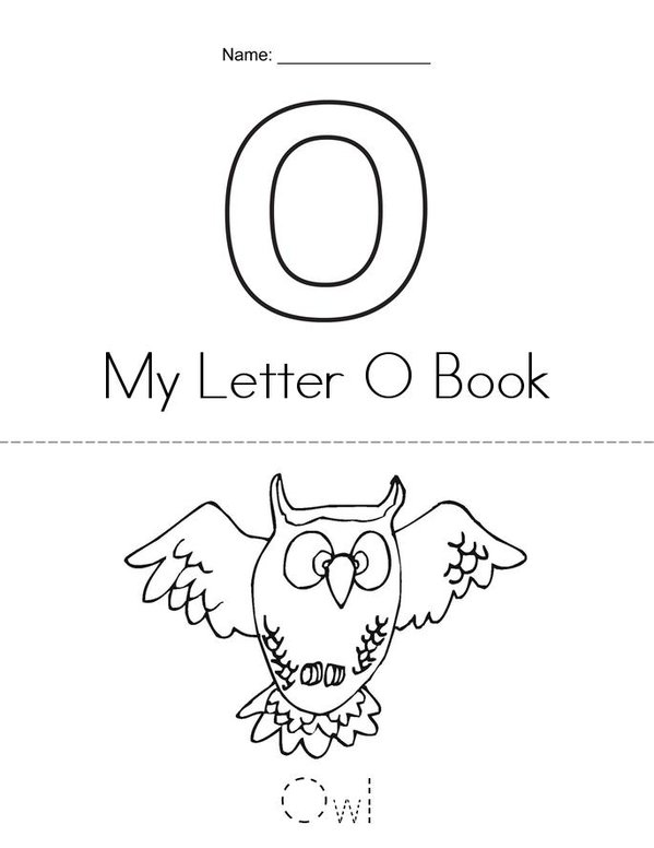 My Letter O Book Mini Book - Sheet 1