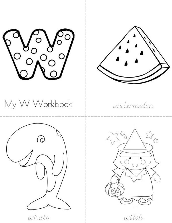 W Workbook Mini Book - Sheet 1